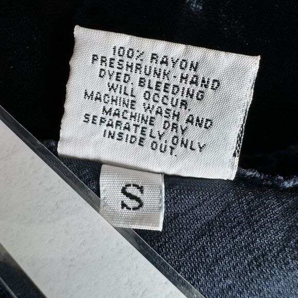 CP Shades Velvet Top Womens Small Navy Blue Button Front Blouse San Francisco - Picture 6 of 11